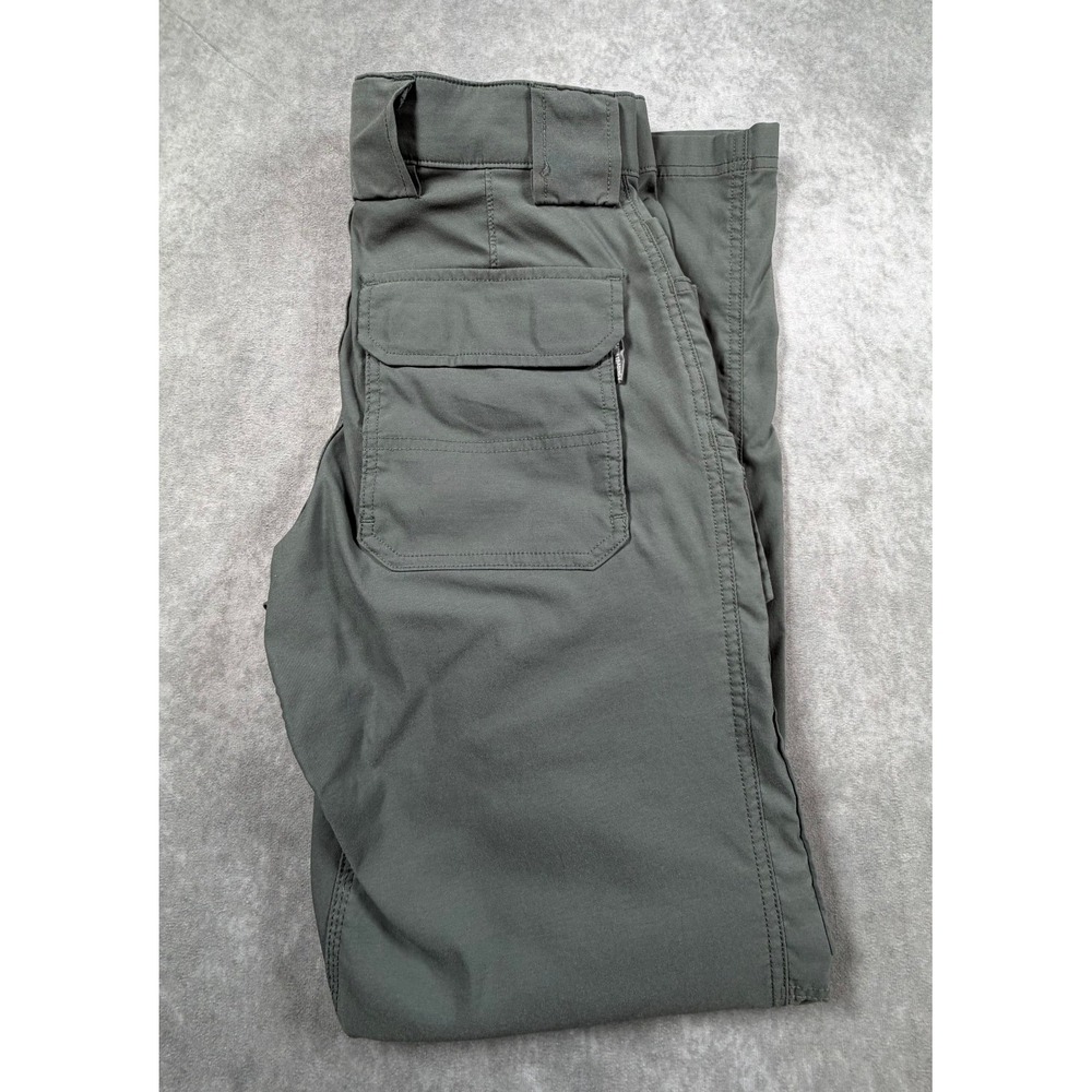 Duluth Mens 30x32 Cargo Pants Dry On The Fly Olive Green Nylon Stretch Slim Fit